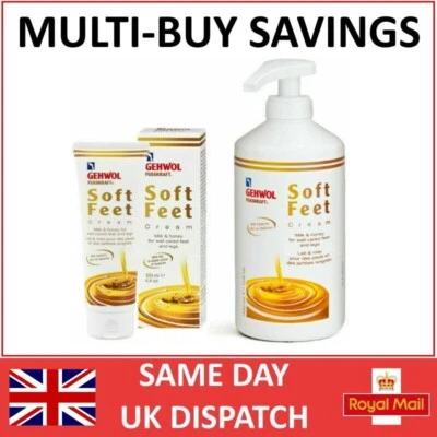 Gehwol Fusskraft Soft Feet Cream 125ml, 500ml Dispenser for soft, silky legs