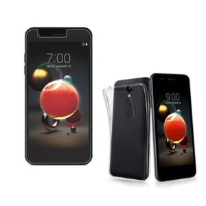 Pellicola in vetro e cover in silicone slim per LG K9 / K8 2018 - Foto 1 di 4