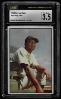 1953 Bowman Color #40 Larry Doby HOF Graded CSG 3.5 - Image 1 of 2