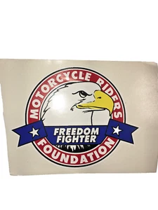 Adesivo Motociclisti Freedom Fighter Fondotinta Rosso Bianco Blu Aquila - Foto 1 di 4