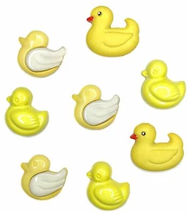 BOTONES DE PATOS Pato de goma Bebé Granja Mascotas Amarillas Libro de recortes Estampación de costura - Imagen 1 de 1