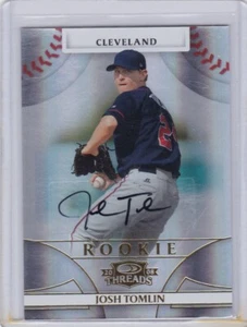 2008 Donruss Threads Baseball Card #134 Josh Tomlin Autog 629/875 - NrMt - Picture 1 of 2