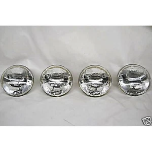 5-3/4" 5.75 Halogen Glass Sealed Beam Hi/Low Headlamp Light Bulb Headlight Set 4 - Picture 1 of 12
