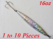 Diamond Jig 16oz Holographic Laser Saltwater Lures w/ Treble Hook Select qty