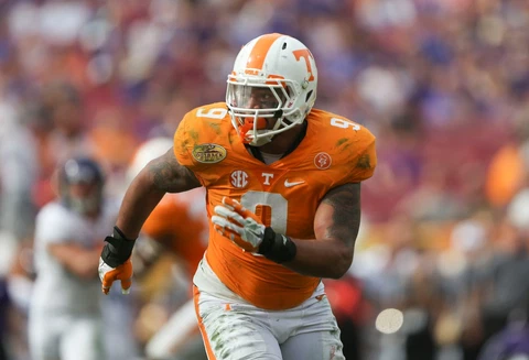 Derek Barnett Tennessee 11x17 Poster Print Great for Autographs Orange Jersey Cover