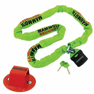 Bike-It Security Combo 8: 10mm Mammoth Lock&Chain 1.8m/Junior 2 Bolt-In Anchor - Zdjęcie 1 z 2