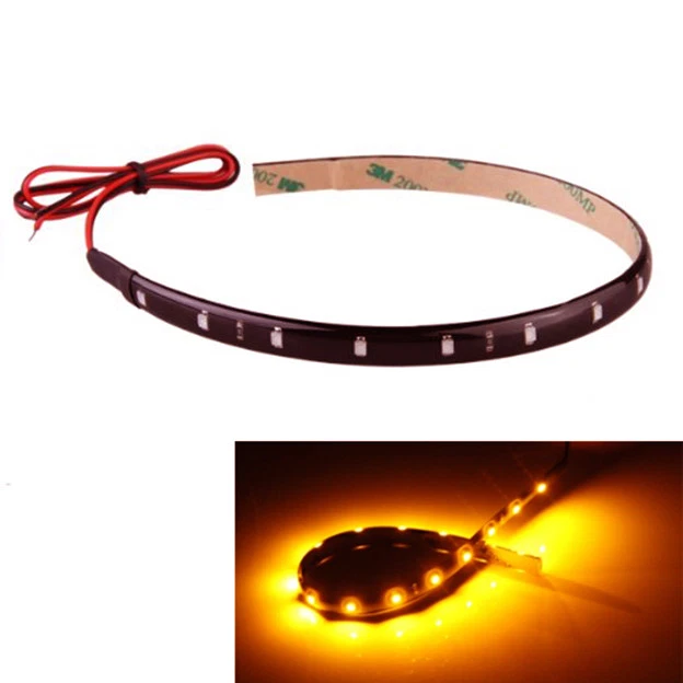 STRISCIA 15 LED  Arancione 30cm impermeabile  12V  LED TUNING CAR led strip - Immagine 1 di 1
