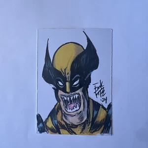 Wolverine Sketch Card By Frank Forte Original Art Marker Drawing X-Men - Picture 1 of 3