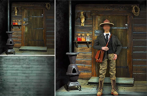 DETOLF BACKDROP~WEST~DOOR FOR 1/6 FIGURES LONE RANGER TOMBSTONE UNFORGIVEN WEST Cover