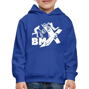 BMX Biker Rider Silhouette Kids‘ Premium Hoodie - Picture 1 of 13