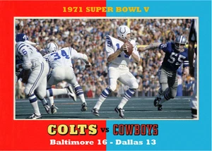 SUPERBOWL V COLTS COWBOYS JOHNNY UNITAS 71## BUY 5 GET 1 FREE ### or 30% OFF 12 - Picture 1 of 2