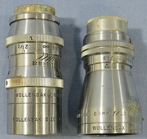 2 VINTAGE WOLLENSAK RAPTAR CINE TELEPHOTO FOCUS MOUNT LENSES SIZES 4 & 4.5 - Picture 1 of 7