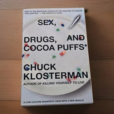 Signed Chuck Klosterman Sex Drugs and Cocoa Puffs Book Low Culture Manifesto Foto 1 de 4