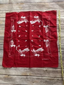 Vintage Orvis Red Duck Mallard Bandana Taschentuch USA SELTEN TOP ZUSTAND - Bild 1 von 4