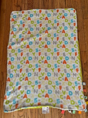 Vintage Taggies Kidcore Large Baby Blanket Plush Alphabet 30” x 40” Unisex - Image 1 of 2