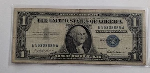 US One Dollar, 1957, Silver Certificate, Blue Seal  - Picture 1 of 2