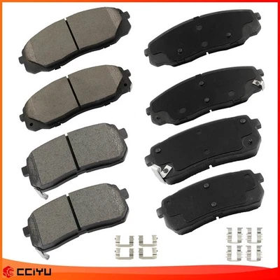 8PCS Front & Rear Ceramic Brake Pads For 2015 2016 - 2019 Kia Sedona Foto 1 de 4
