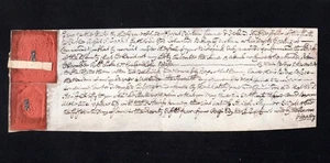 1785 George III juristische Schrift - Bischof von Durham befehligt Sheriff, Männer zu verhaften - Bild 1 von 2