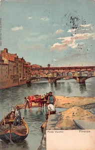 AK - ITALIEN - FLORENZ - PONTE VECCHIO - UNGETEILTE RÜCKSEITE - ZUM LESEN VERSCHICKT - Bild 1 von 2