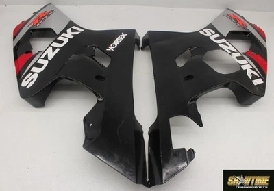04-05 SUZUKI GSXR600 GSXR 600 RIGHT LEFT SIDE MID LOWER FAIRING COWLS PAIR - Image 1 of 4