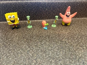 Spongebob Schwammkopf Konvolut 5 Figuren Gary Thaddäus Patrick - Bild 1 von 7