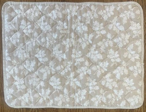 4 Tovagliette Trapuntate Neutre Autunno Ringraziamento Ghiande Foglie Tan Crema Tacchino - Foto 1 di 20