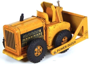 1950S LINEMAR TOYS MARX FRICTION TIN POWER BULL DOZER CONSTRUCTION VEHICLE TOY - Picture 1 of 11