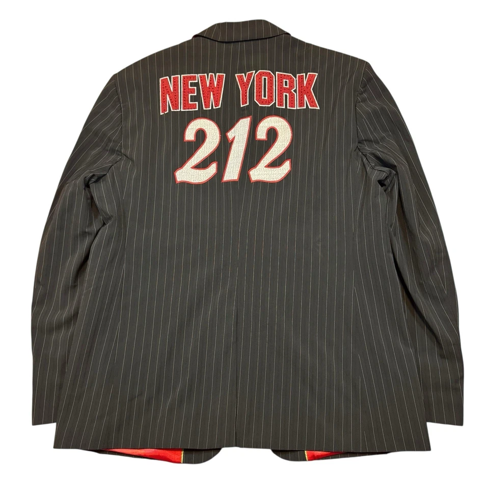 Vintage Y2K Blazer Jacket Mens XL Mondo New York Rhinestone NWT Deadstock NOS - Image 1 of 4