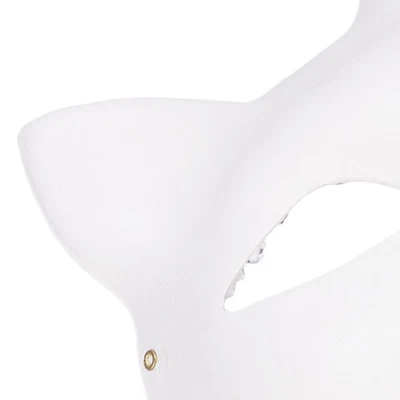 »HG 10PCS Cat Therian Face Cover Paper DIY Hand Painted Blank Animal Cat Half - Image 1 of 4