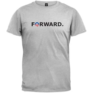 Barack Obama - Forward Mens Grey Adult Mens T-Shirt - Picture 1 of 1