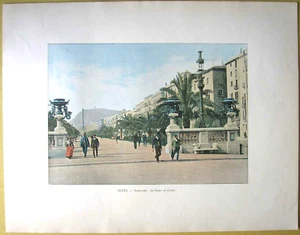 aprox. 1895 Fotocromo Francés PASSEIG DE COLOM, BARCELONA, CATALONIA, ESPAÑA, #180 - Imagen 1 de 1