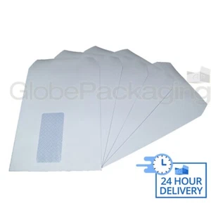 500 x C4/A4 WHITE WINDOW SELF SEAL ENVELOPES 90gsm - Picture 1 of 5