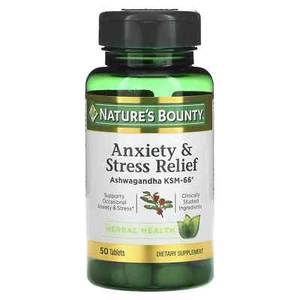 2 X  Natures Bounty, Anxiety & Stress Relief, 50 Tablets - Picture 1 of 2