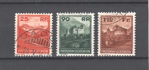 Liechtenstein ~ 1933 Landscape & Castles   Sc# 108-110  Used  (B080) - Picture 1 of 2