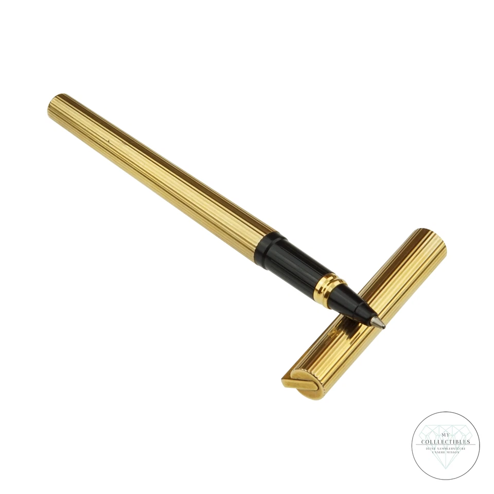 S.T. Dupont Paris Rollerball Gold Schwarz Tintenroller - Bild 1 von 4
