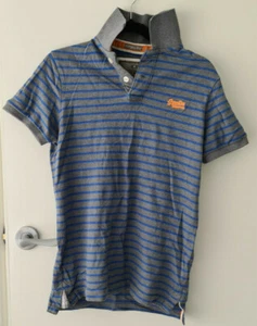 Superdry Men Twist Yarn Polo - Grey - M Medium Size - RRP $89.95 - Picture 1 of 7