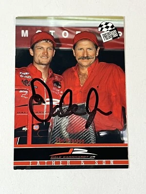 Dale Earnhardt JR Autographed Father & Son Press Pass Card 2004 COA - Image 1 of 4