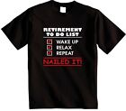 Funny Retirement To do List mens retirement gifts. leaving Retirement Slogan tee