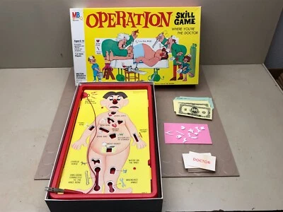 VTG Milton Bradley 1965 Operation Skill Game Smoking Doctor Rare - Image 1 of 4