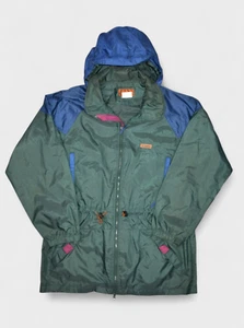 Vintage Gerry Jacket Mens L Windbreaker Parka Color Block Mid Length Hooded - Picture 1 of 8