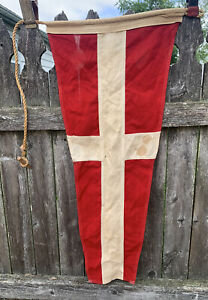 vintage Nautical Signal Flag Number 4 WWII Military Maritime