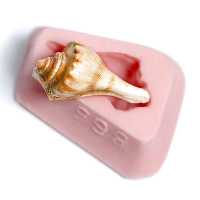 Molde de silicona concha marina - Fondant chocolate caramelo polímero arcilla jabón (865 Foto 1 de 4
