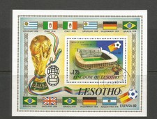 Lesotho 1982 World Cup Football, Spain Miniature Sheet Used SG MS492