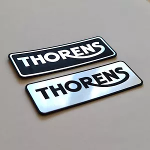 Thorens - Sticker Case Badge Decal - Chrome Reflective - Two Emblems - Picture 1 of 6