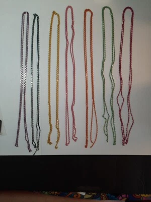 Cadena de corte de diamante en 7 colores surtidos con cierres y anillos de salto JL 86 Foto 1 de 4