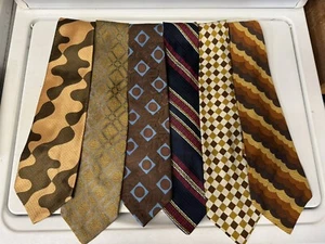 Lot Of 6 Vintage Don Lopez Men’s Ties - Picture 1 of 3