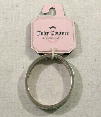 BRAZALETE BRAZALETE JUICY COUTURE TONO PLATA ESTRÁS AZUL NUEVO CON ETIQUETAS Foto 1 de 4