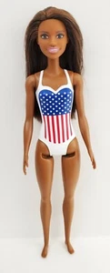 Mattel Barbie AA African American Doll Painted On Top Swimsuit - Picture 1 of 5