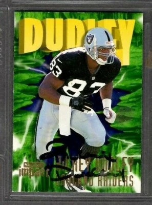 1997 Skybox #21 Rickey Dudley Oakland Raiders Football Signed Autograph (O70) - Image 1 of 2