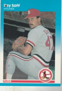 FREE SHIPPING-MINT-1987 Fleer Ray Soff #309 CARDINALS PLUS BONUS CARDS